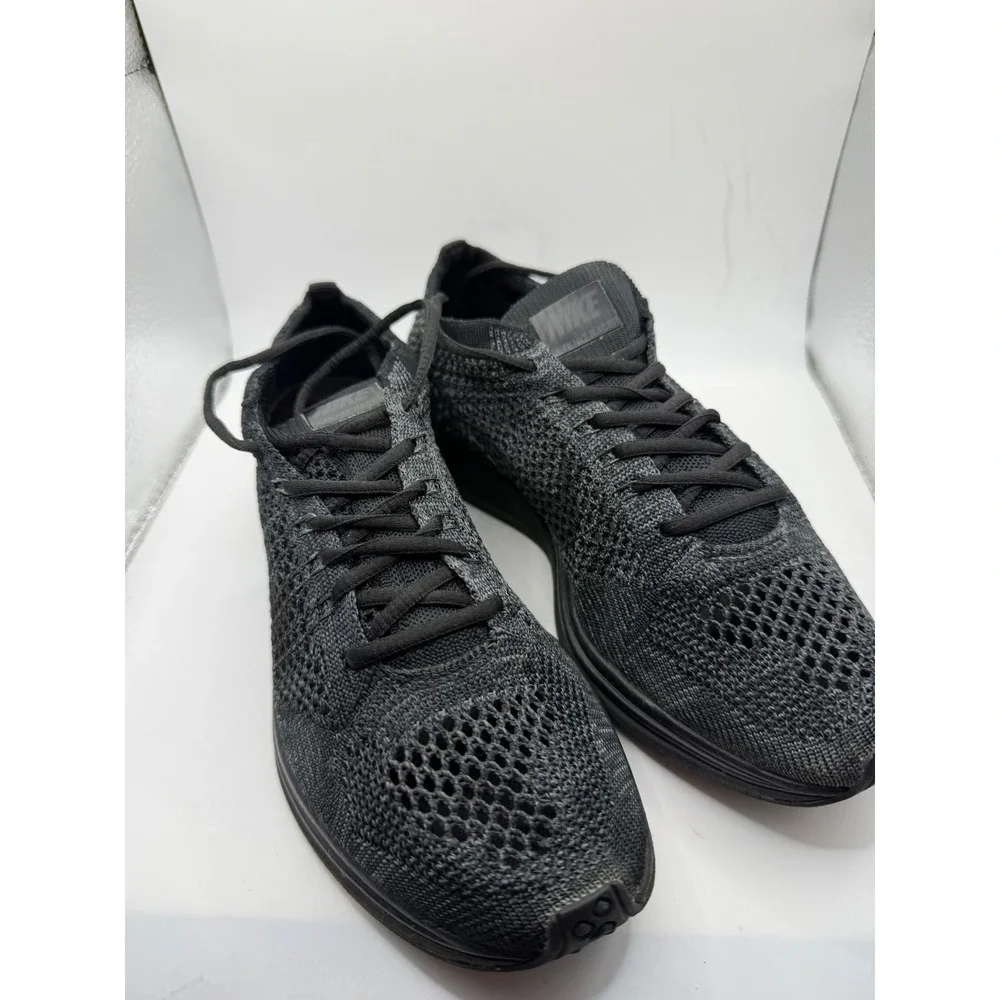 Nike Flyknit Racer Triple Black Running Shoes 526628-009 Mens 5 Womens 6.5